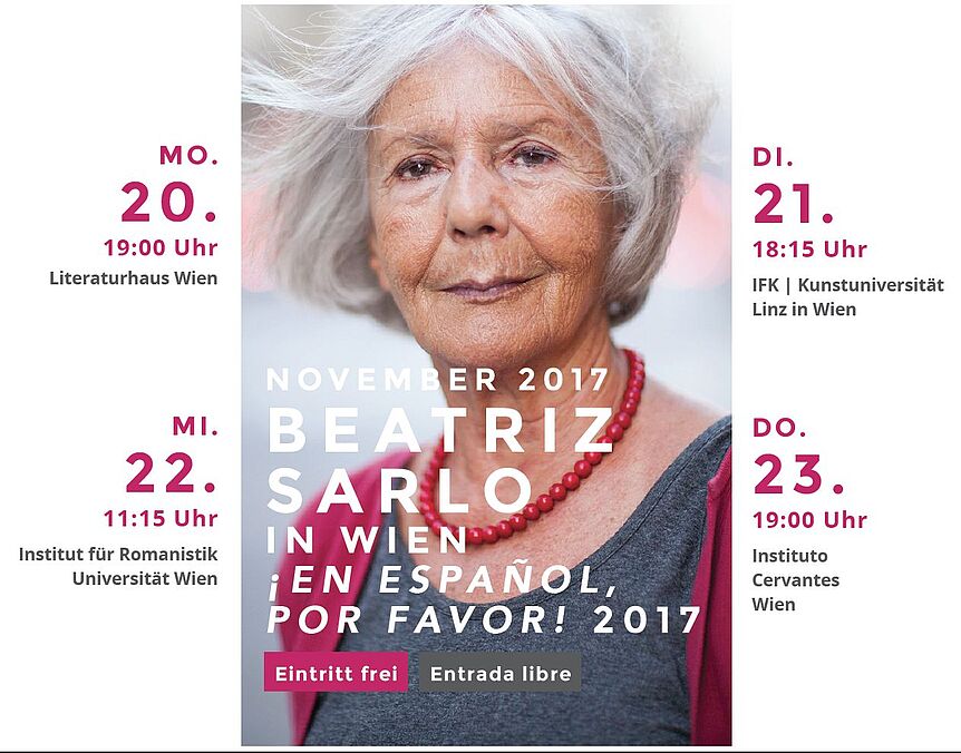 Beatriz Sarlo in Wien 2017