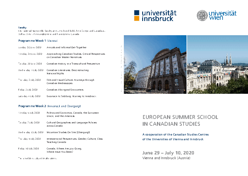 ESSCS 2020, Romanistik & Anglistik ESSCS 2020, Romanistik & Anglistik