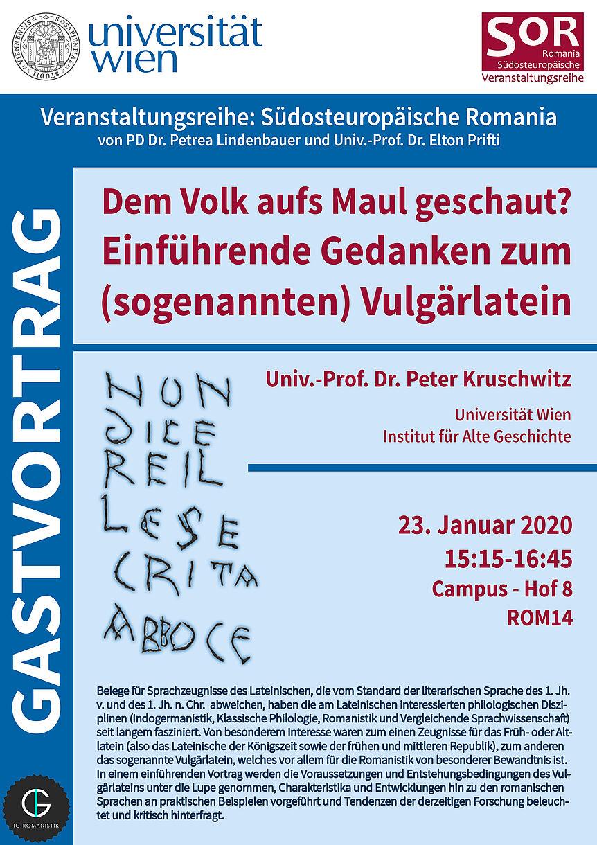 Gastvortrag Kruschwitz; 23.1.2020
