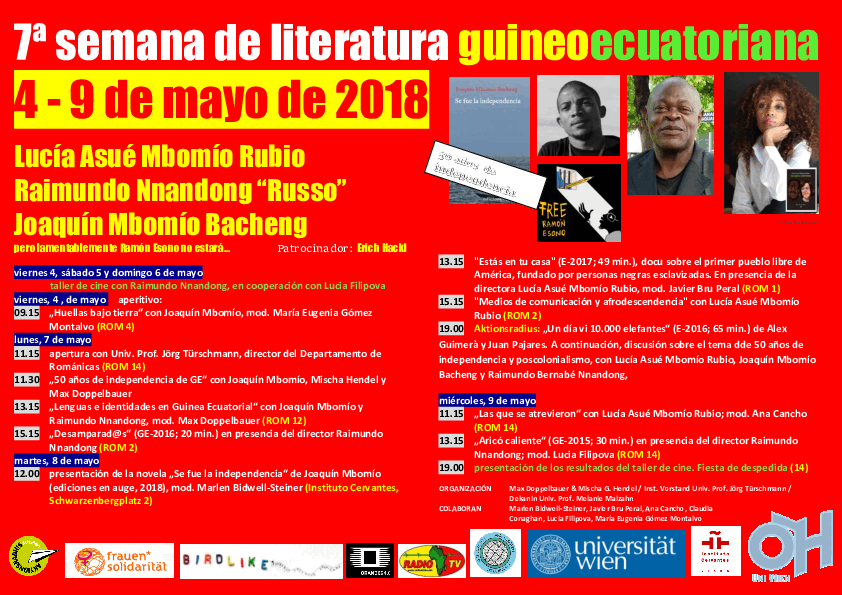 7ª semana de literatura guineoecuatoriana, SS18